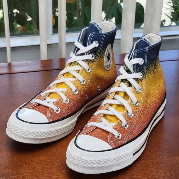 Converse Men's Chuck 70 Hi Canvas A03157C Fire Opal/Goldtone Size 10.5 - Picture 10 of 10